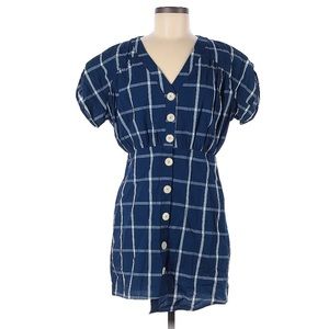 ZARA TRF plaid asymmetric dress